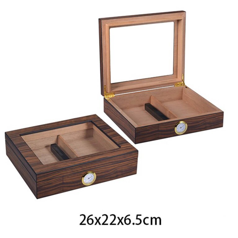 Small cigar Humidor-glass on top