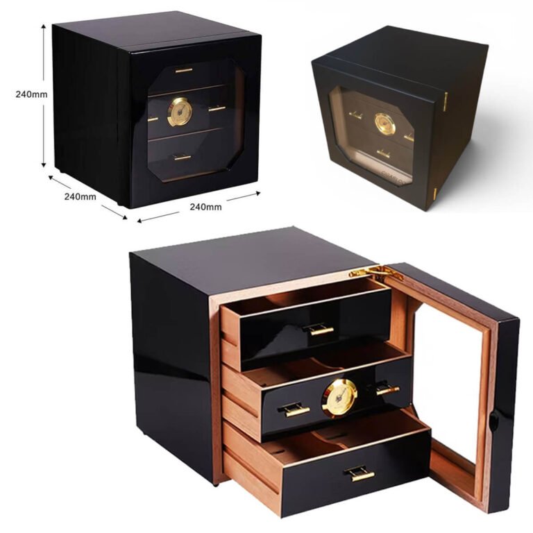 Humidor black 3 drawers