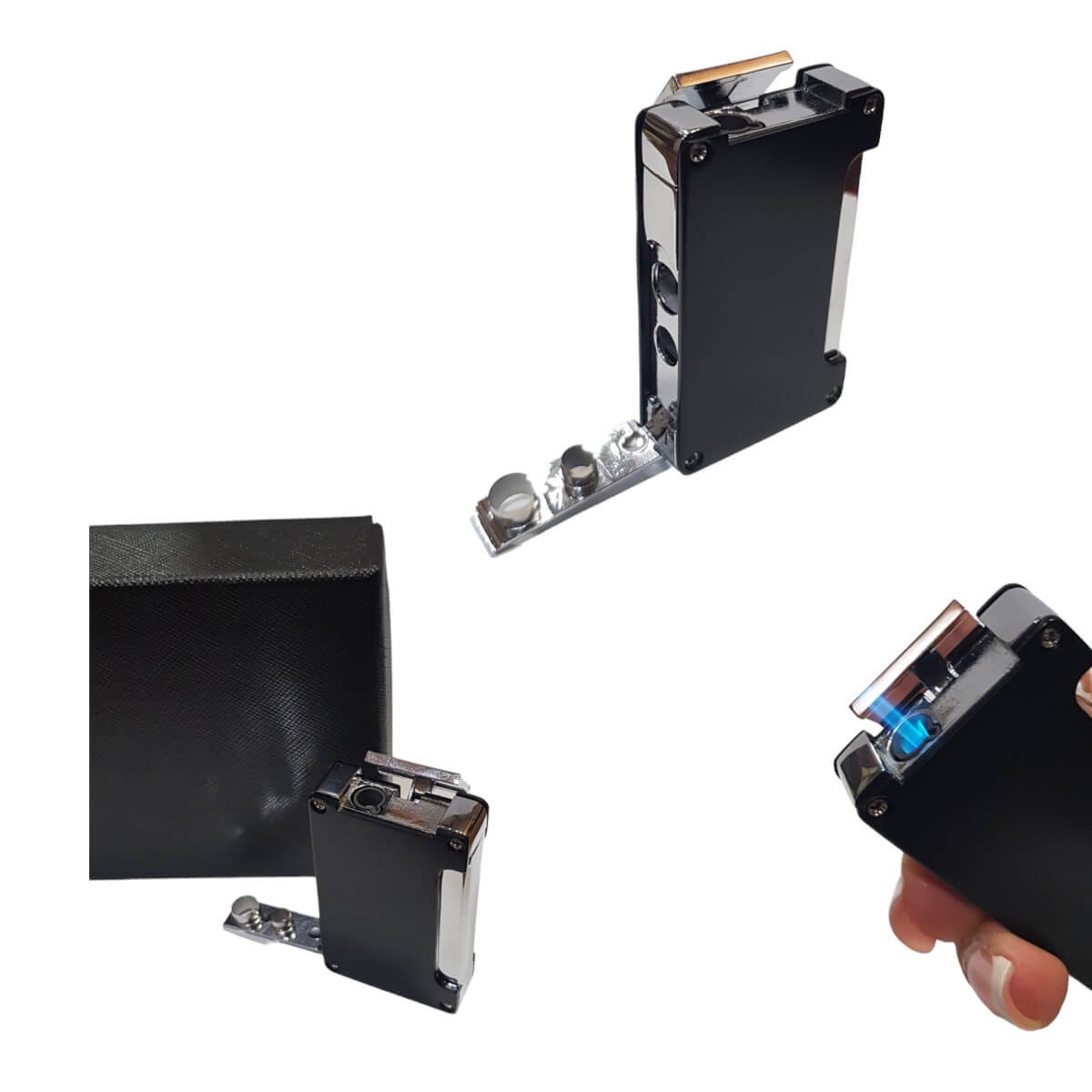 Single Jet flame Lighter , 2 sizes punch