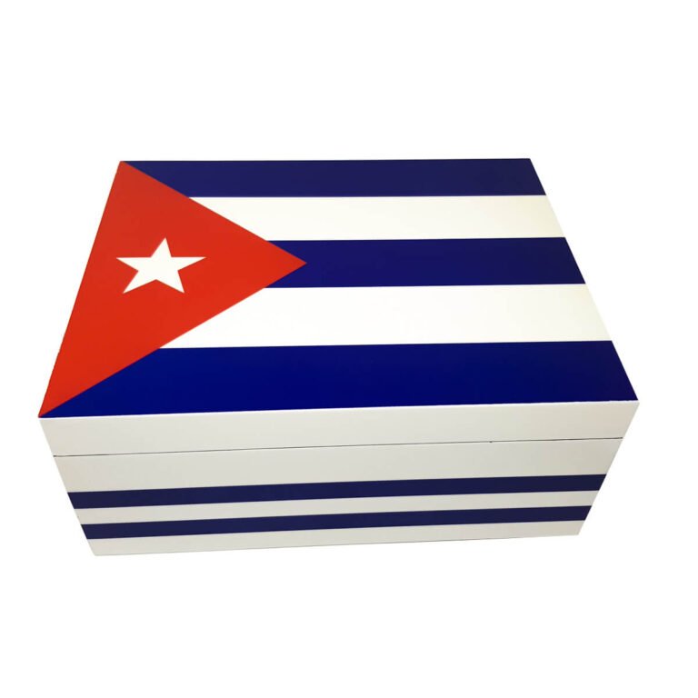 Cigar Humidor with Cuban Flag