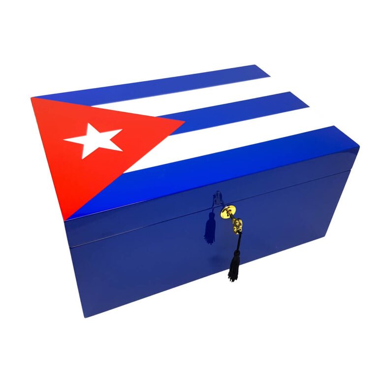 Cigar Humidor with Cuban Flag