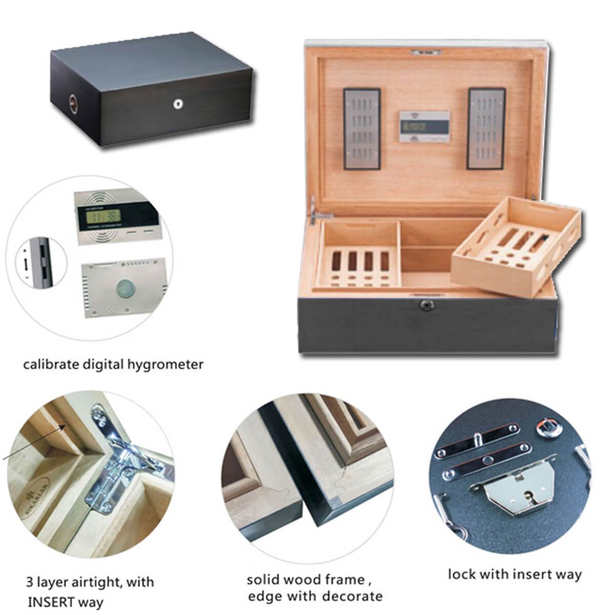 Cigar Humidor Grey