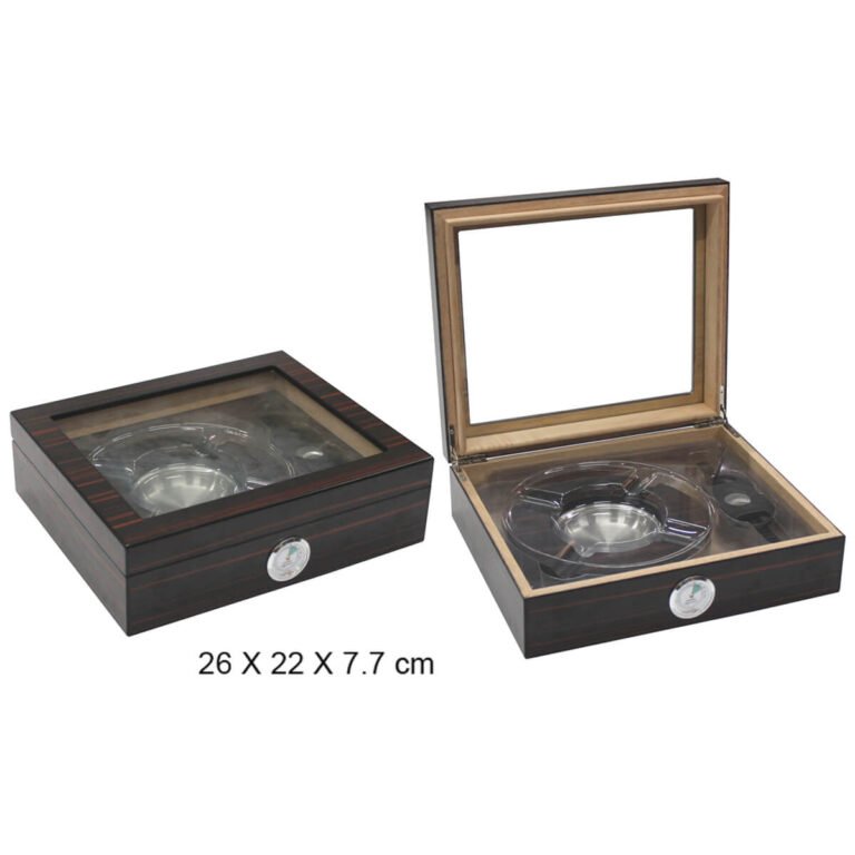 Cigar Humidor Set with glass top
