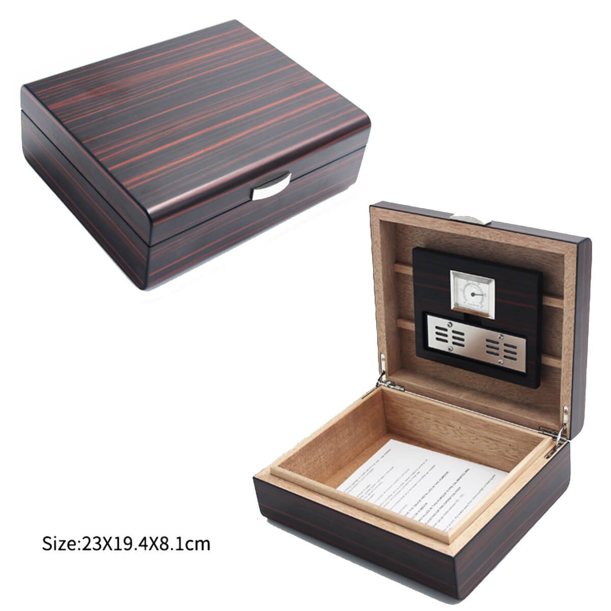 Cigar Humidor Ebony matt finish