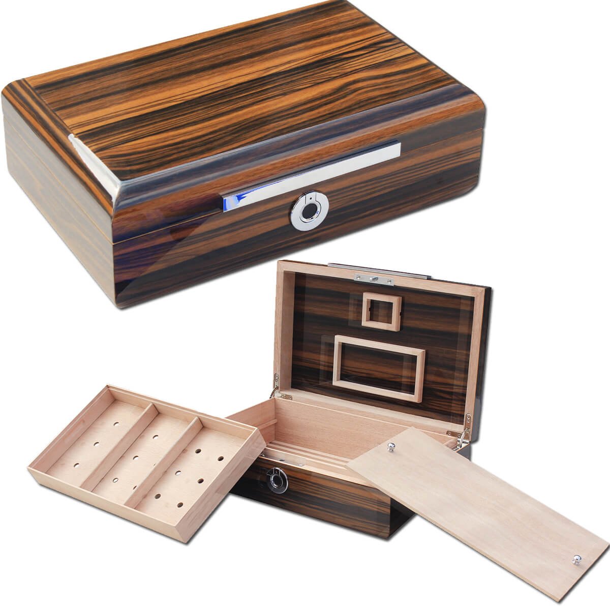 Cigar Humidor Ebony gloss