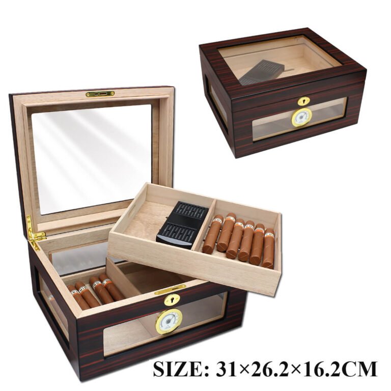Cigar Humidor with glass on top