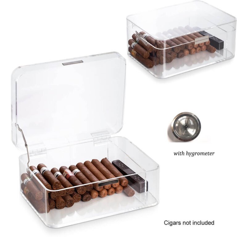 Clear Acrylic Cigar Humidor – Storage Box
