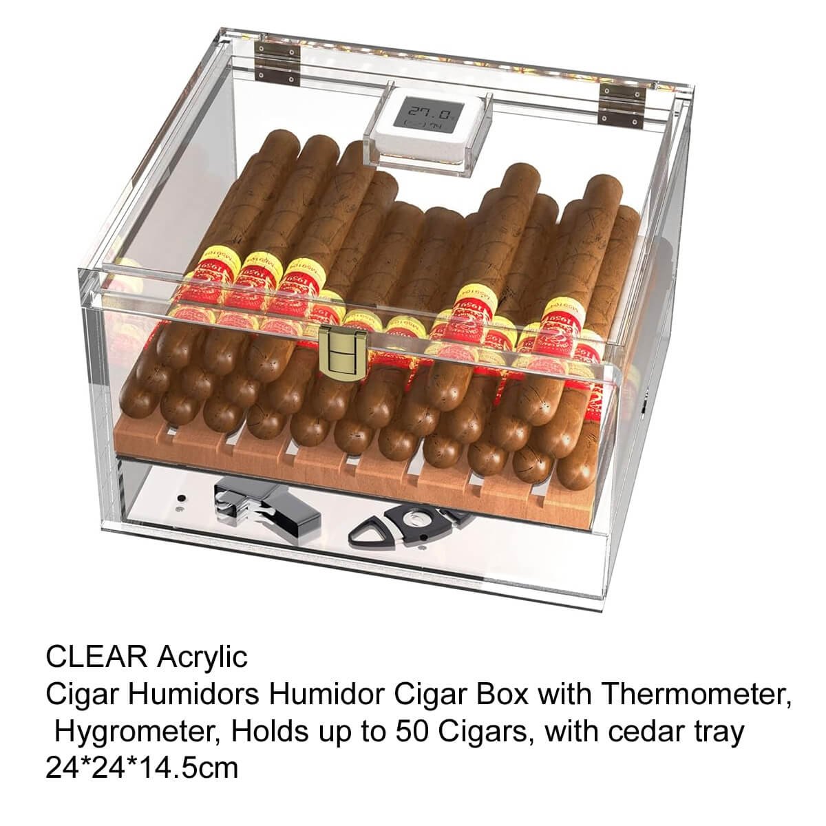 Clear Acrylic Cigar Humidor
