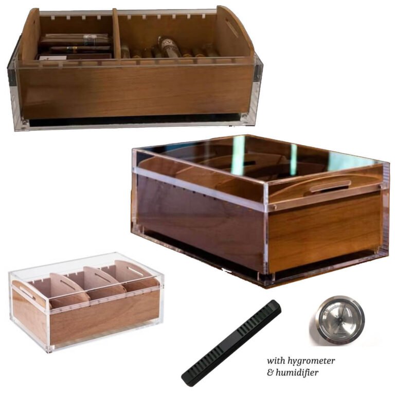 Clear Acrylic Cigar Humidor-Tray