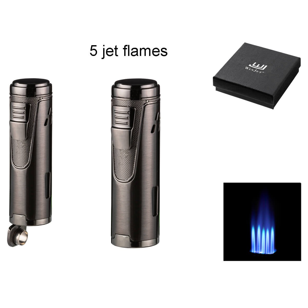 Winjet Cigar Lighter 5xJet with cigar Punch
