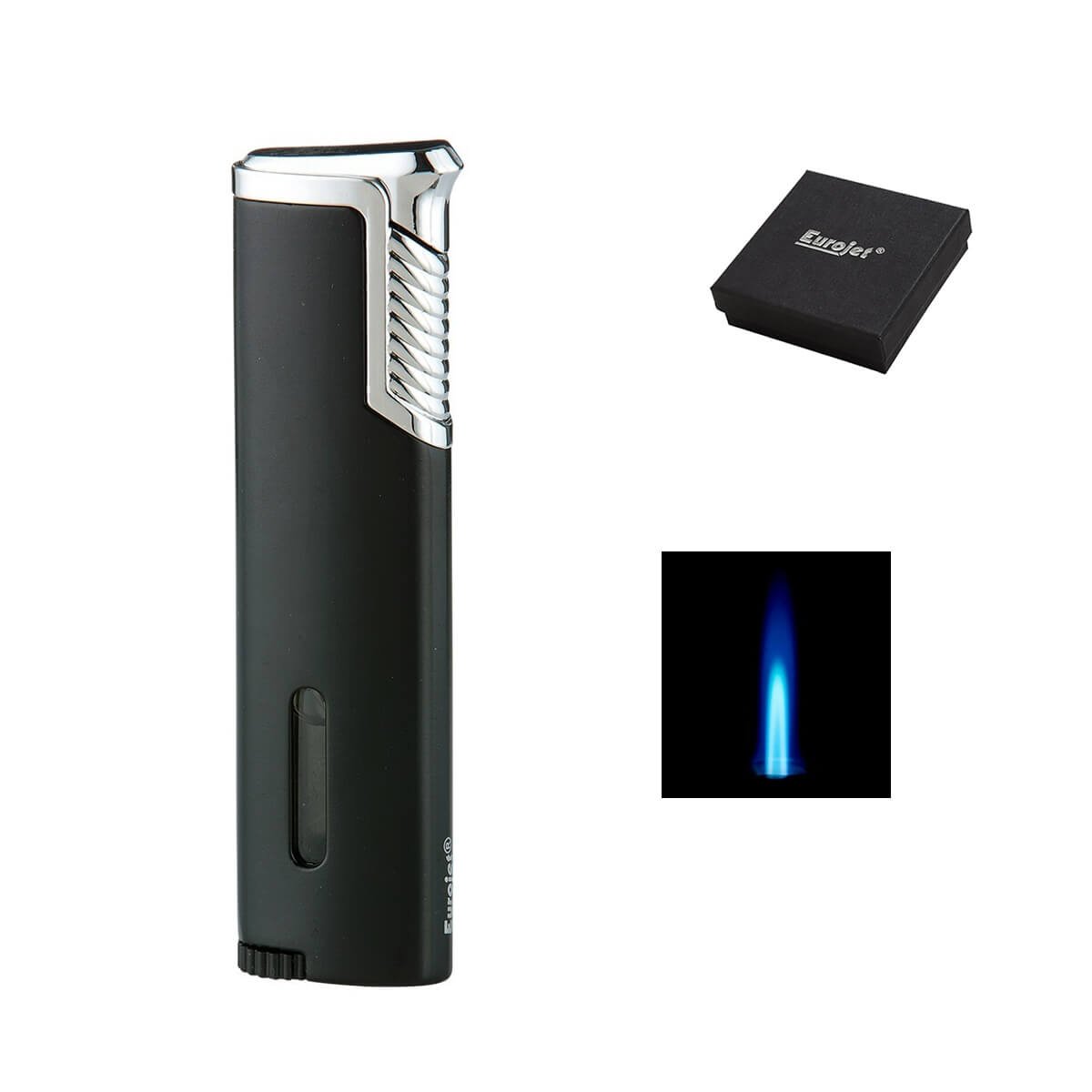 Eurojet lighter 1xJet Black-Silver