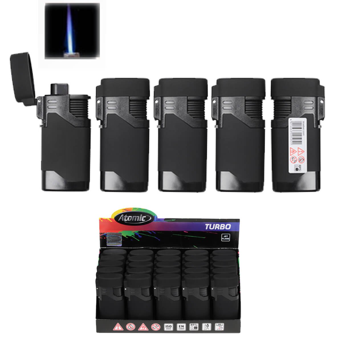 Atomic Lighter 1x Jet Cobra Black