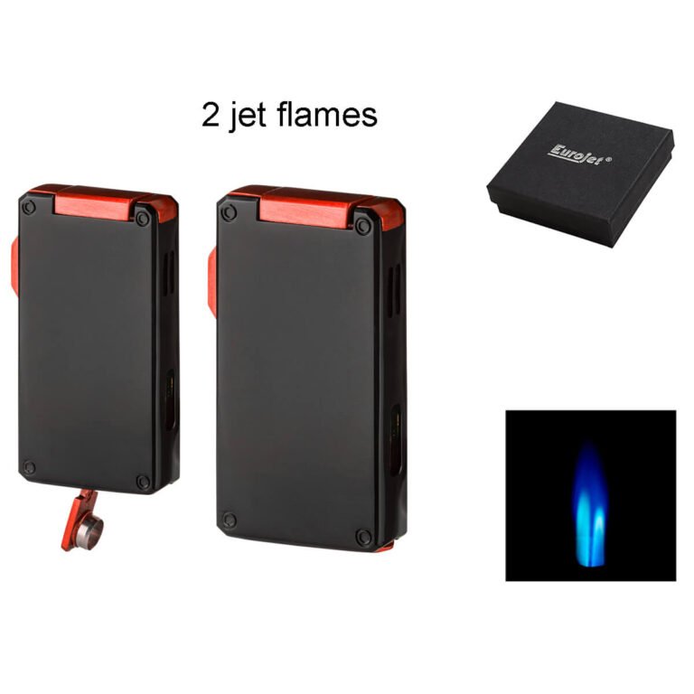 Eurojet Lighter 2xJet Cigar Punch Black-Red