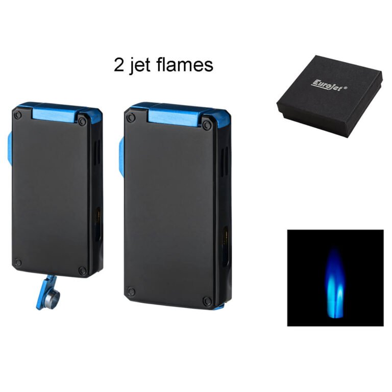 Eurojet Lighter 2xJet Cigar Punch Black-Blue