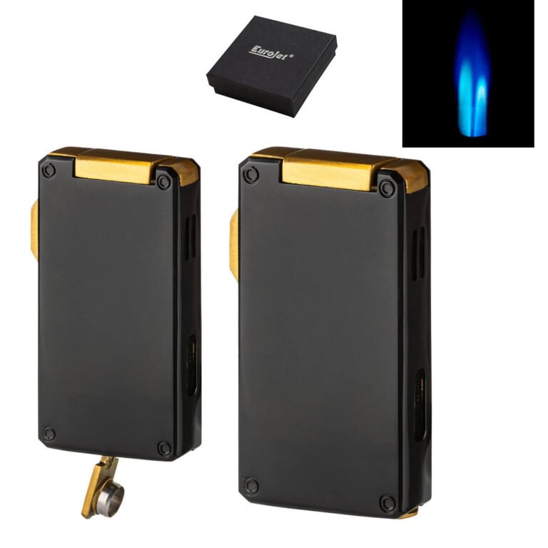 Eurojet Lighter 2xJet Cigar Punch Black-Gold