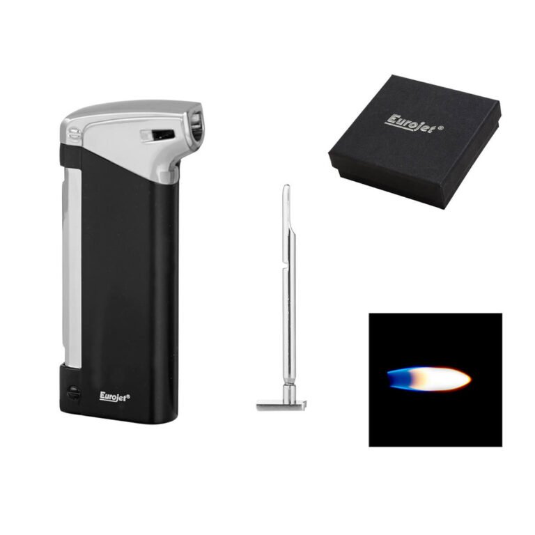 Eurojet Pipe Lighter Black with Tamper