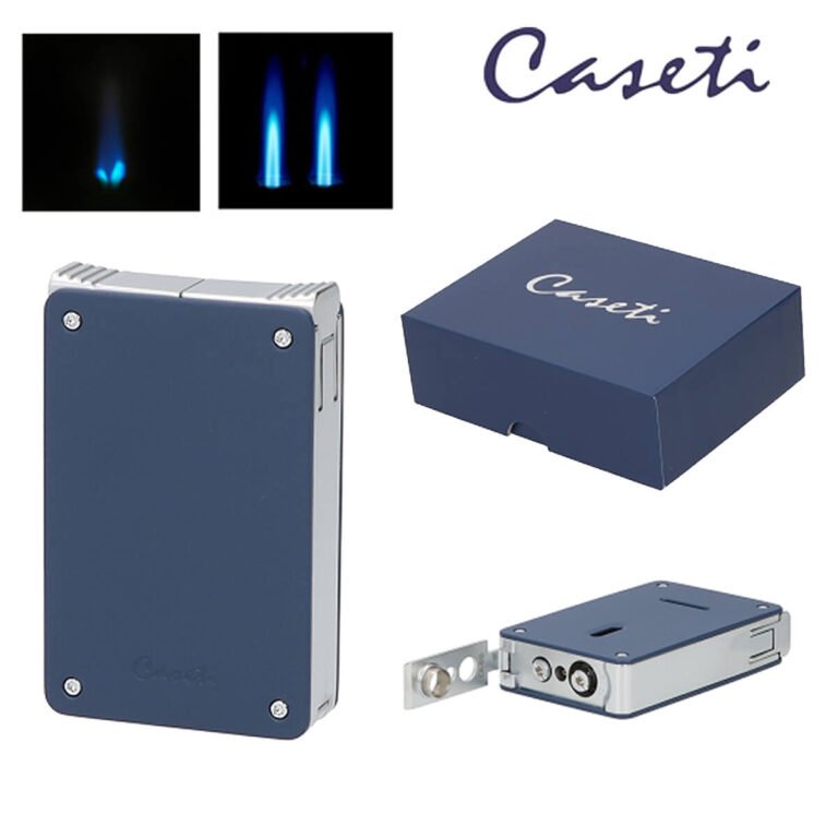 Caseti Lighter Double & Single Flame Blue Matte