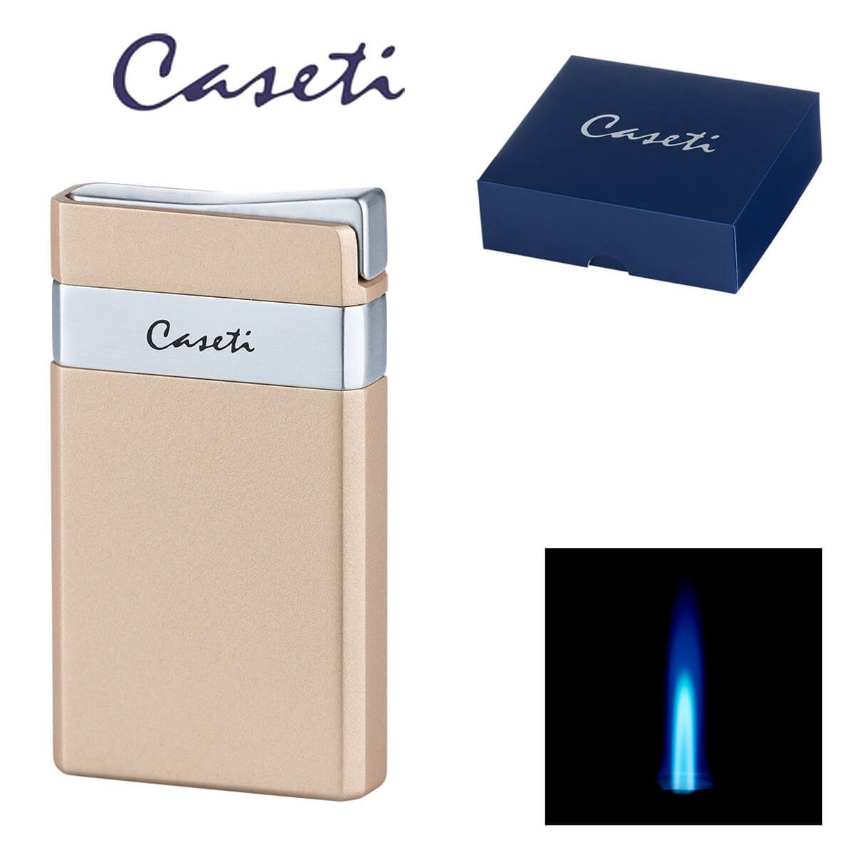 Caseti Lighter Single Jet Flame Beige Matte