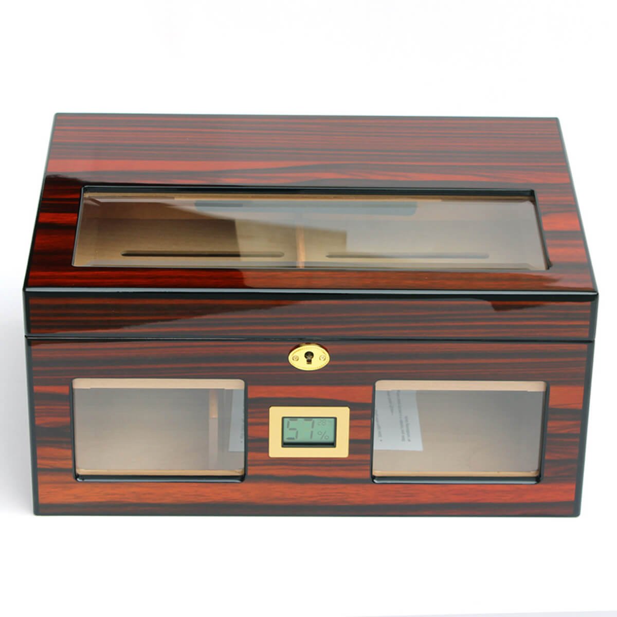 Brown Humidor with glass