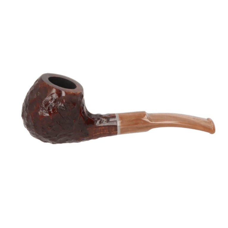 Angelo Smoking Pipe Brown-Beige Carved 9mm