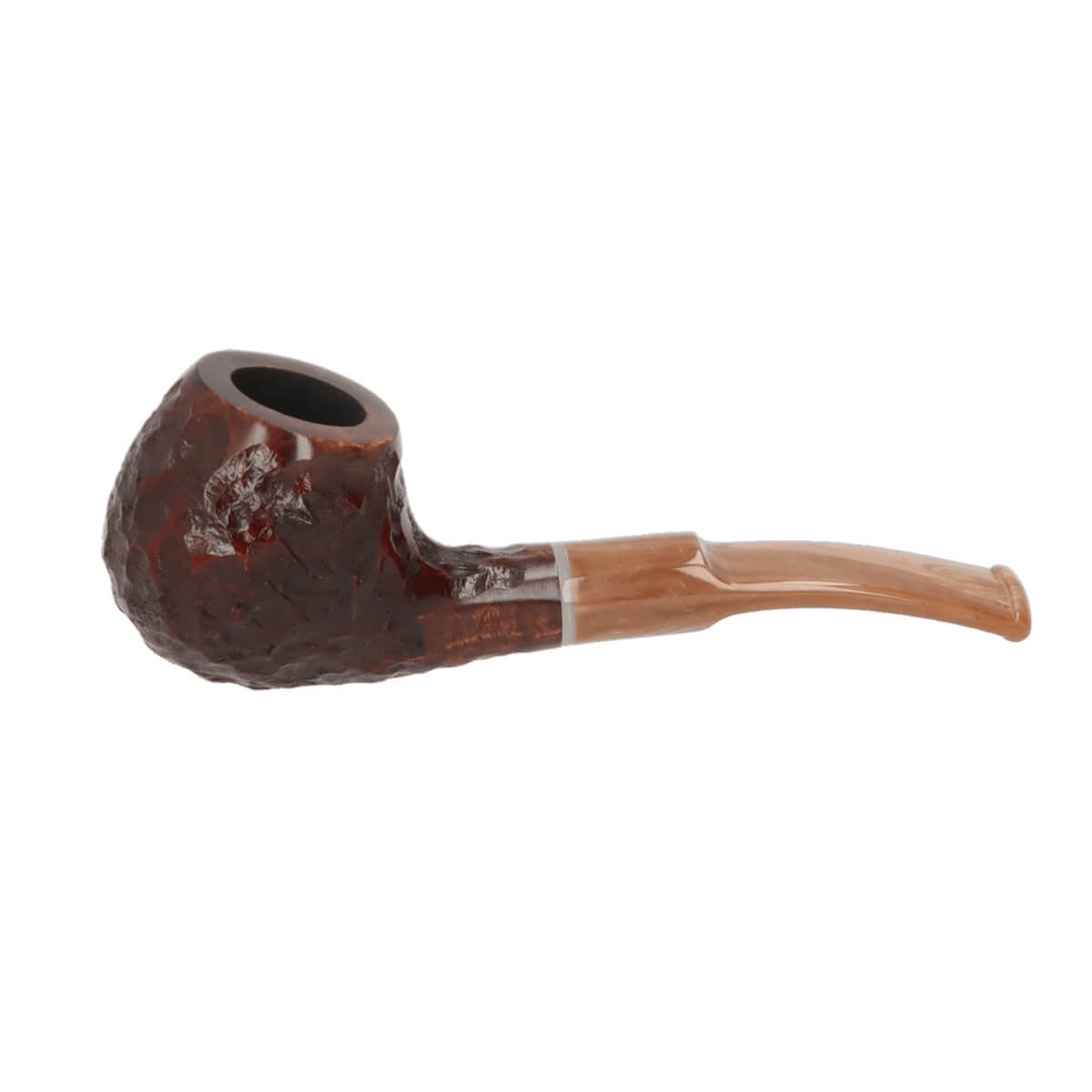 Angelo Smoking Pipe Brown-Beige Carved 9mm