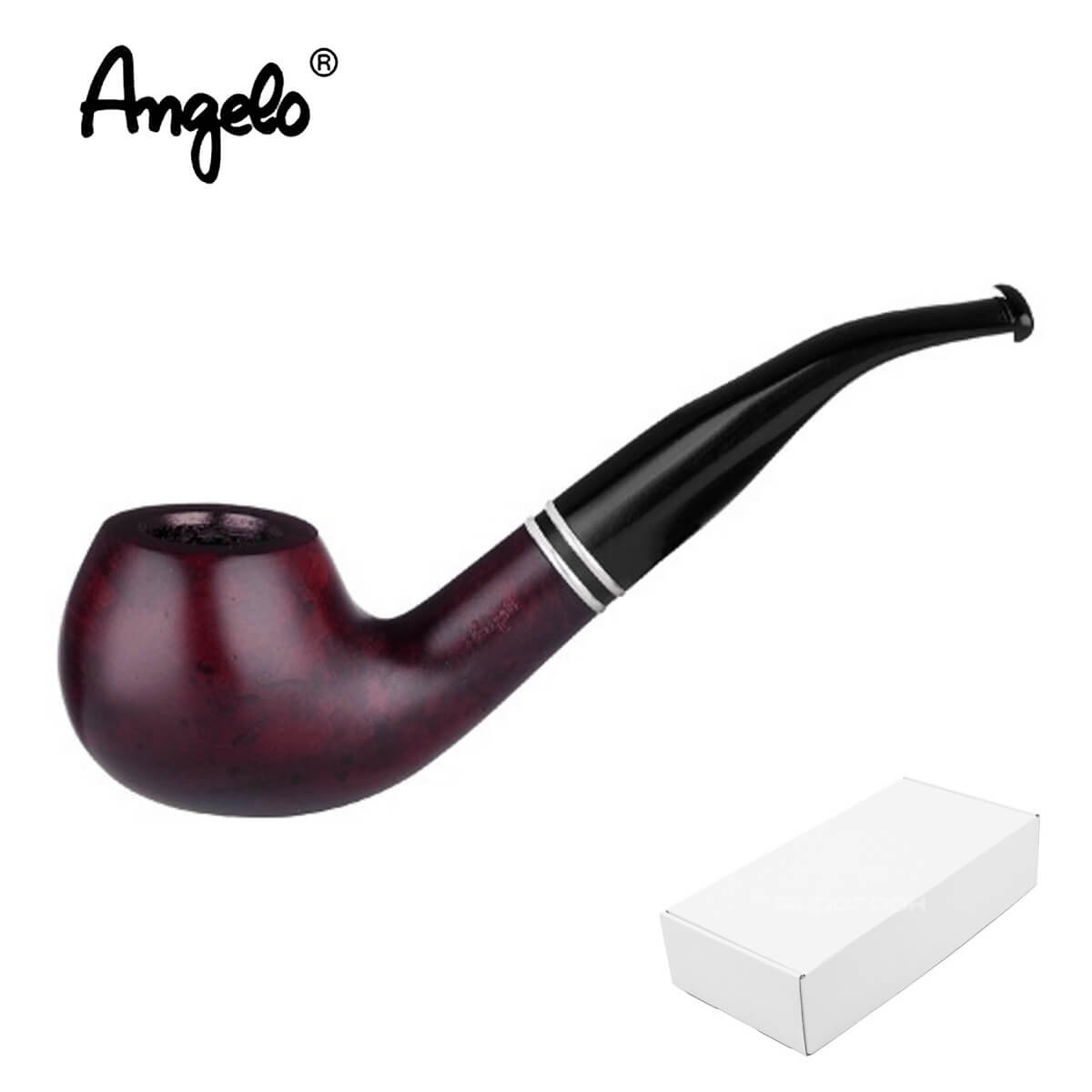 Angelo Smoking Pipe Brown-Black Double Silver Ring 9mm
