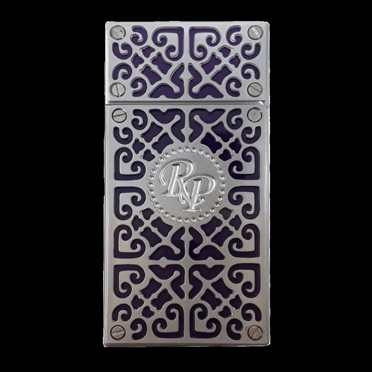 Rocky Patel Burn Cigar Lighter 2xJet Silver- Purple