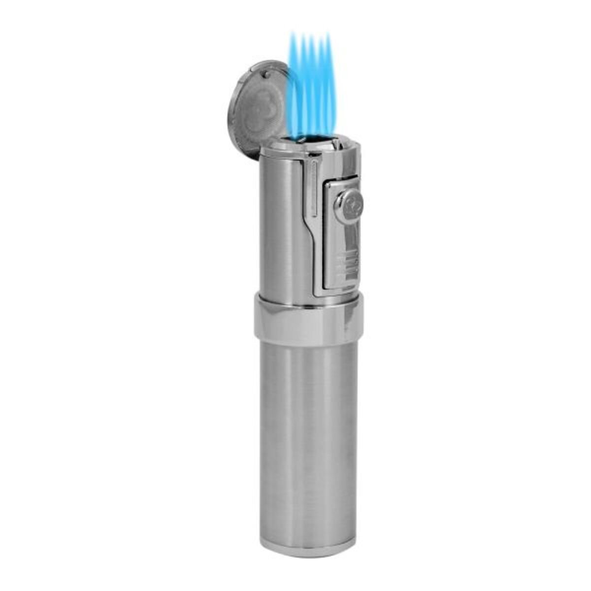 Rocky Patel Diplomat II Cigar Lighter 5xJet Silver & Punch