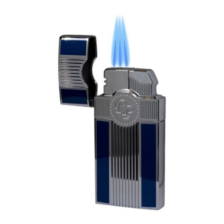 Rocky Patel Executive Cigar Lighter 1xJet Silver- Blue