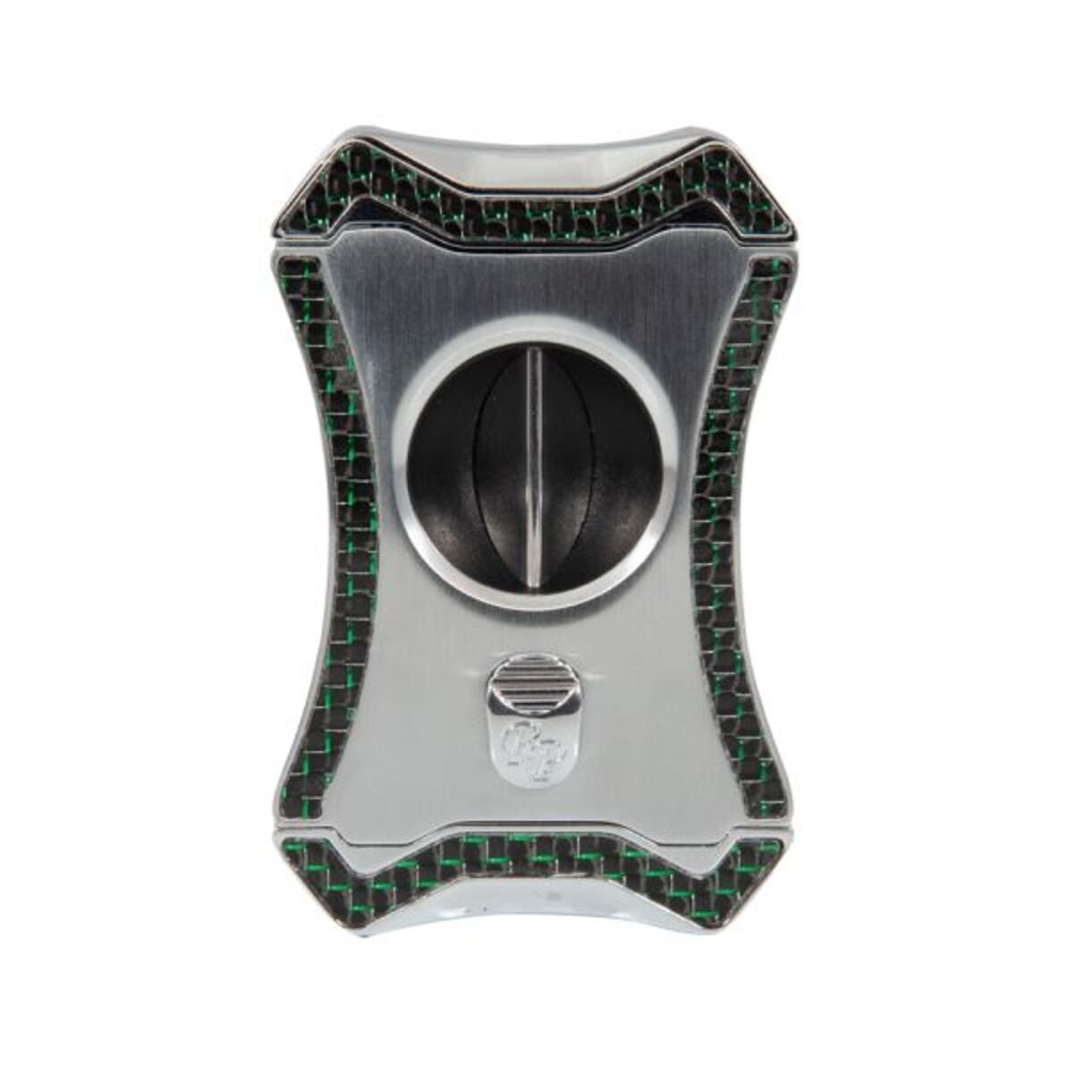 RP-3300013 Cigar Cutter Viper Rocky Patel V-Cut Carbon Silver- Green