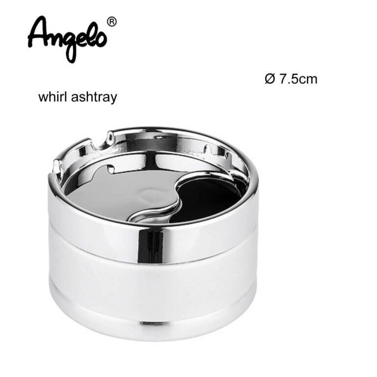 Angelo Metal Cigarette Ashtray Silver 7.50cm