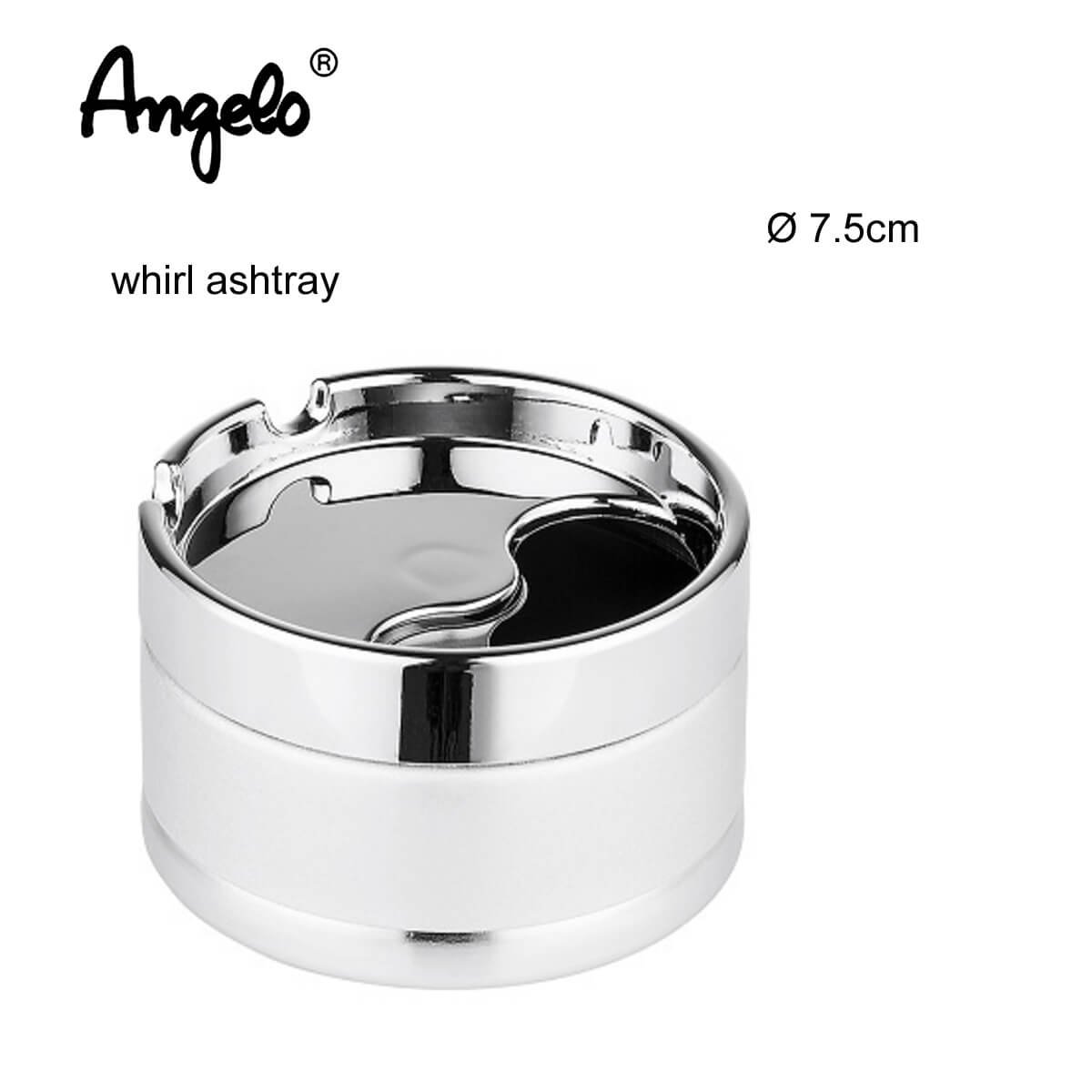 Angelo Metal Cigarette Ashtray Silver 7.50cm