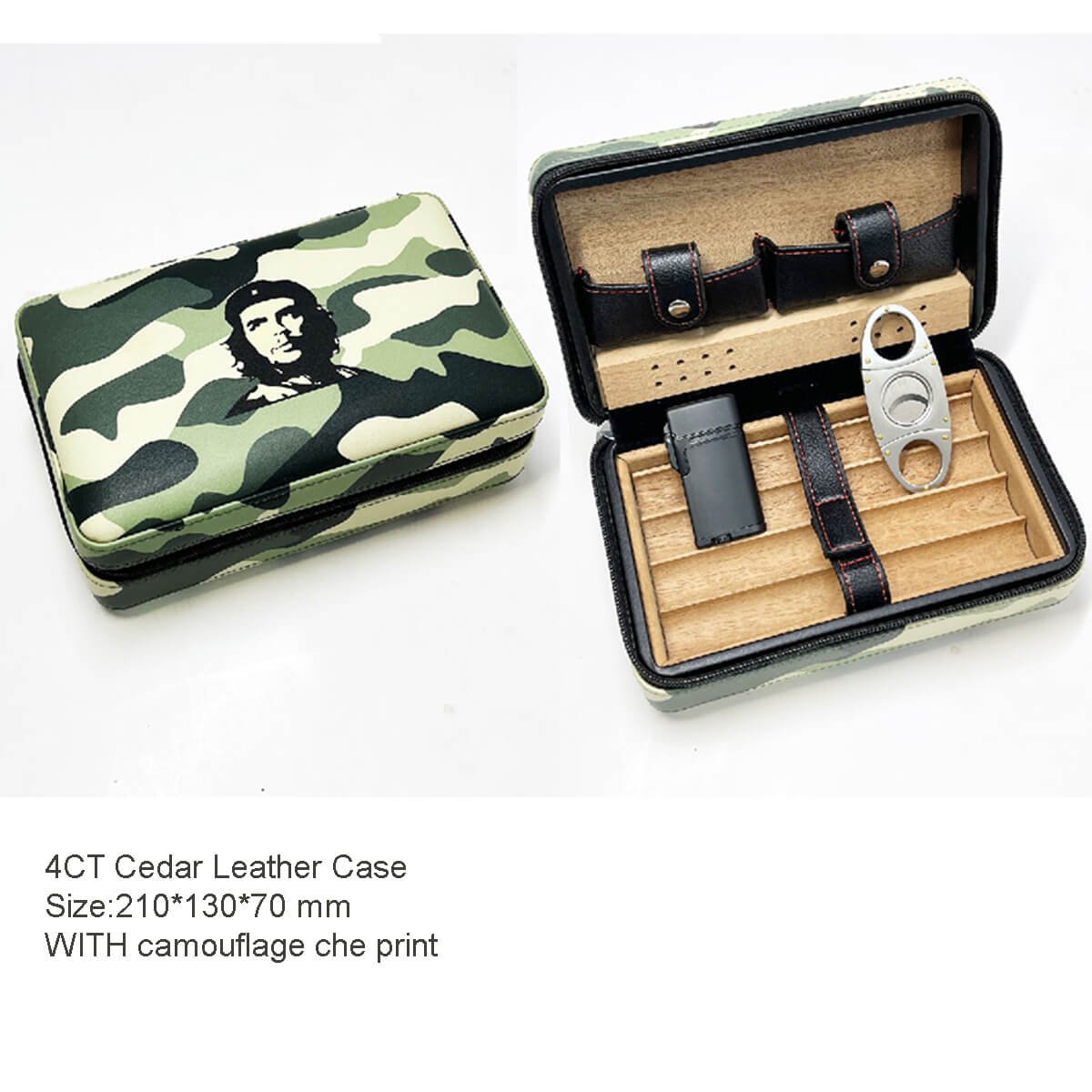 Leather Travel Humidor Set with