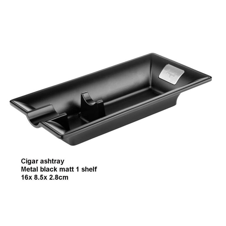 Cigar Ashtray Metal Black Matt 1