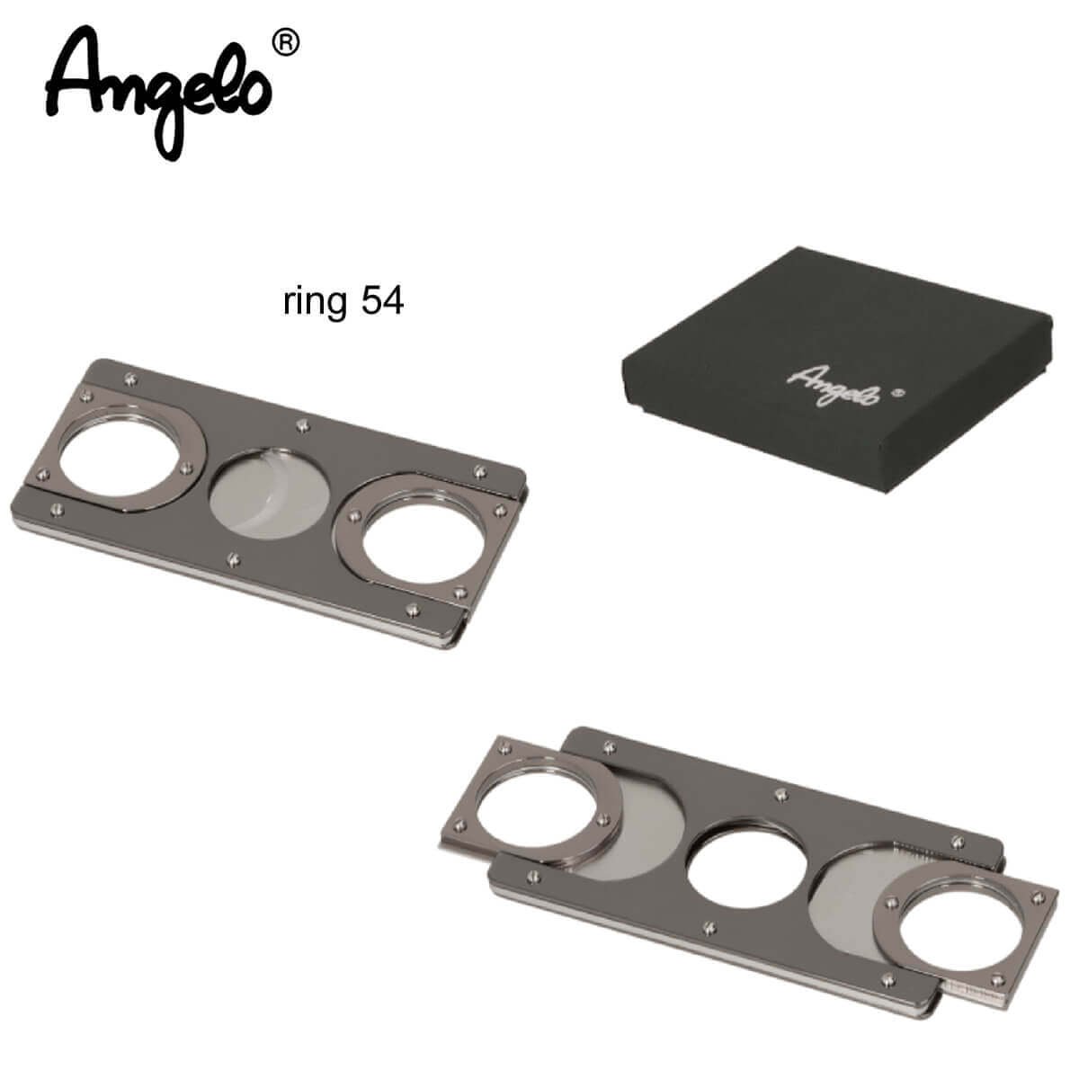 Angelo Cigar Cutter Guillotine Metal Grey