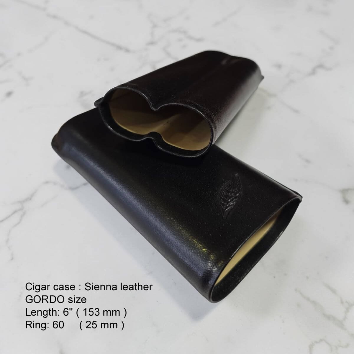 Cigar Case Black 2 Slots Gordo
