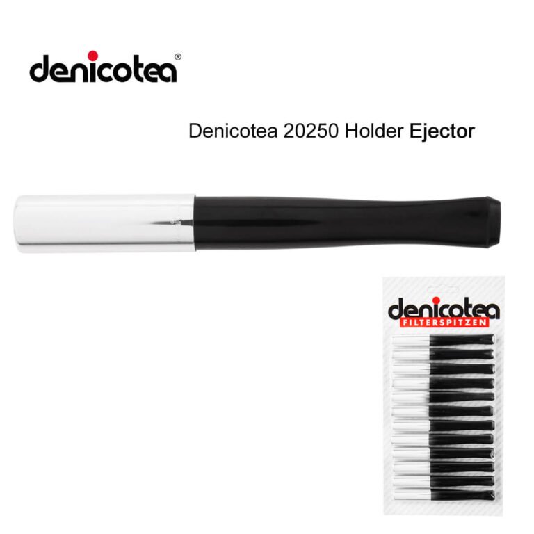 Denicotea Cigarrette Holder Ejector Black-Silver 12pcs/dis