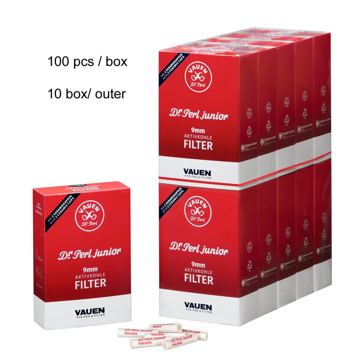 Vauen Dr.Perl Junior Filter 9mm 100pcs