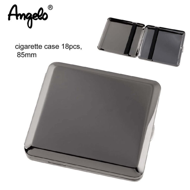 Angelo Cigarette Case Grey With Rubber 18pcs 85mm