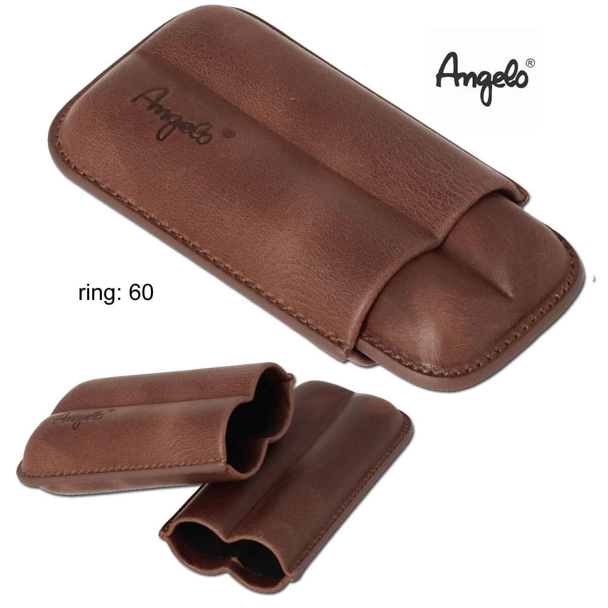 Leather Cigar Case Brown