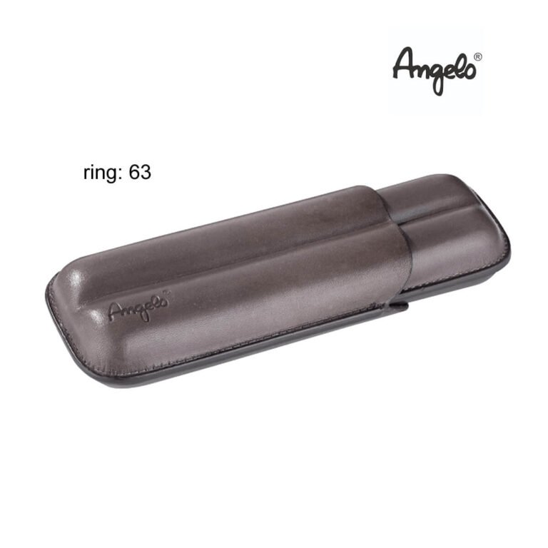 Angelo Leather Cigar Case Grey