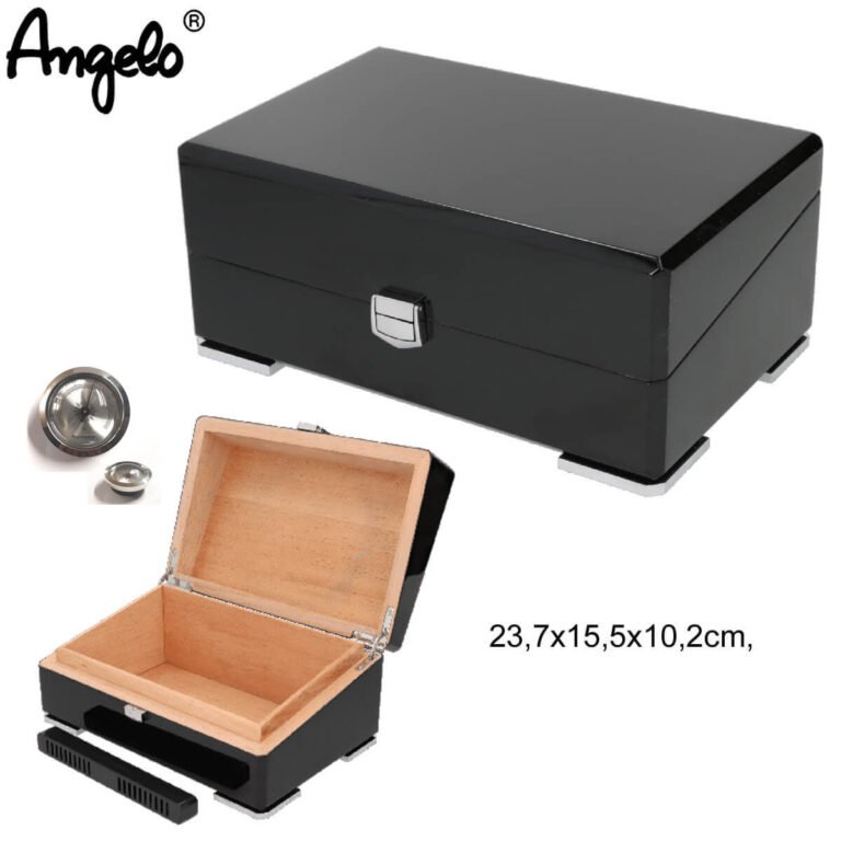 Angelo Cigar Humidor Black