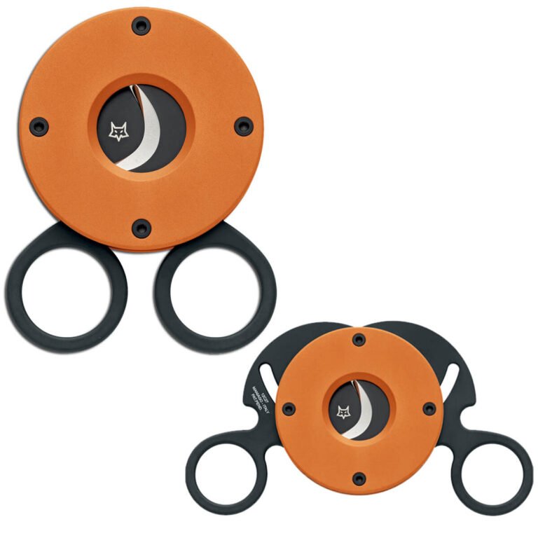 743-OR Circle Cigar Cutter Steel Sandvik 12C27 Topshield Blade Alluminium Orange