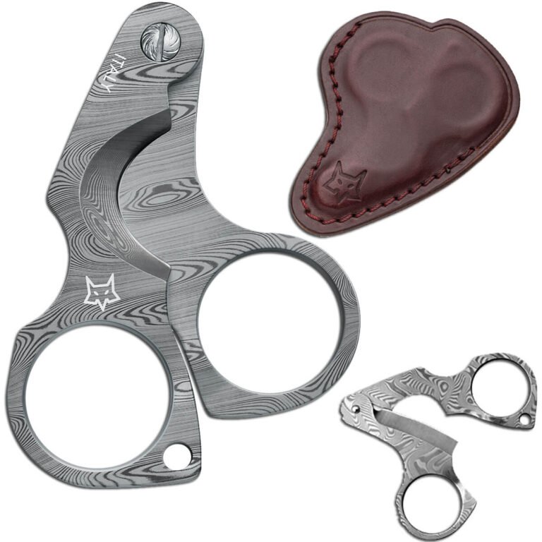 747-DS Fox Figaro Cigar Cutter, Damascus Super Dense Twist with hydrochloric