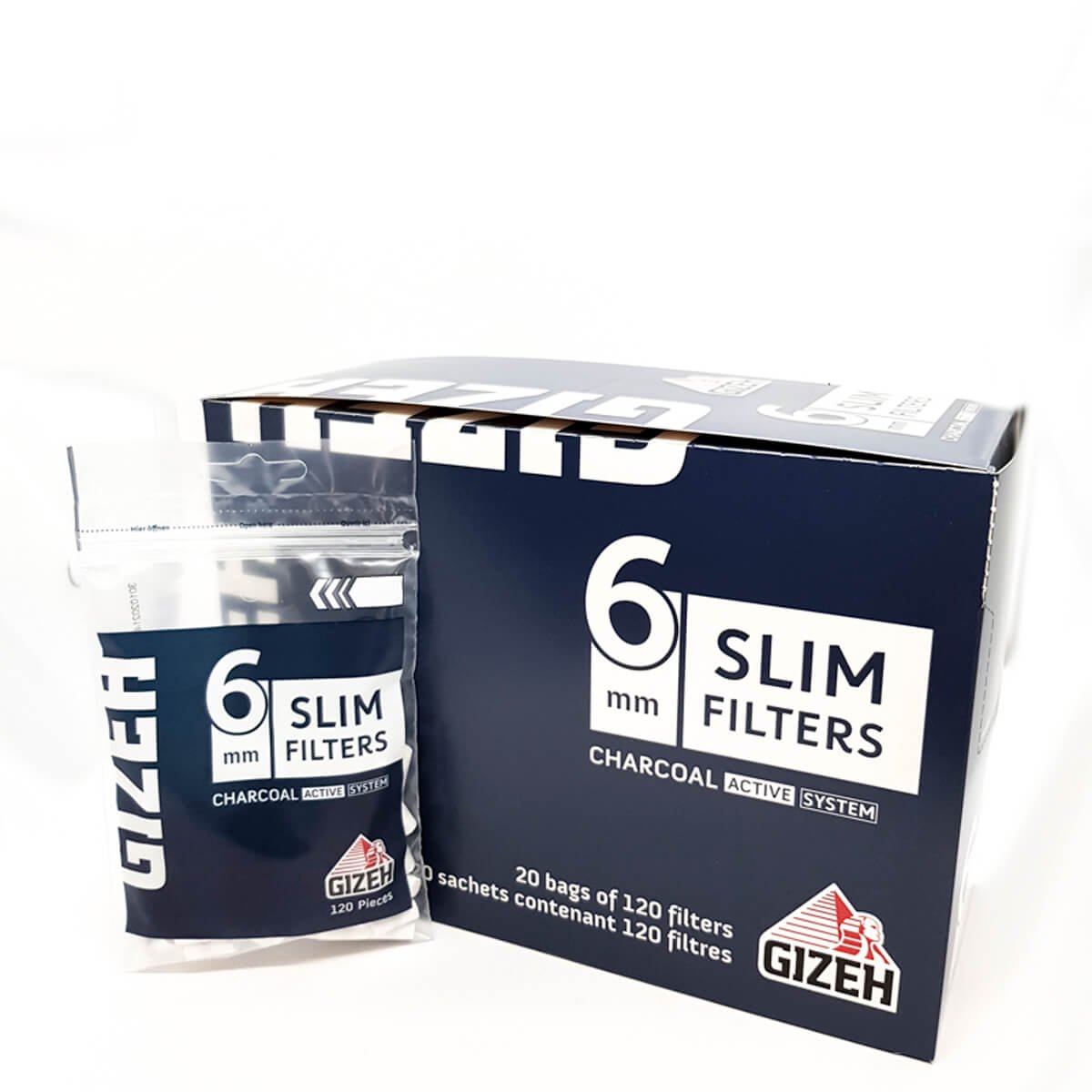 Gizeh Slim Filters Charcoal 6 mm
