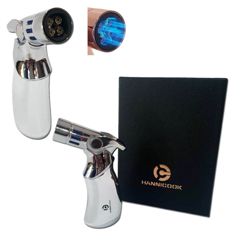 Cigar Lighter Silver 4xJet Flame
